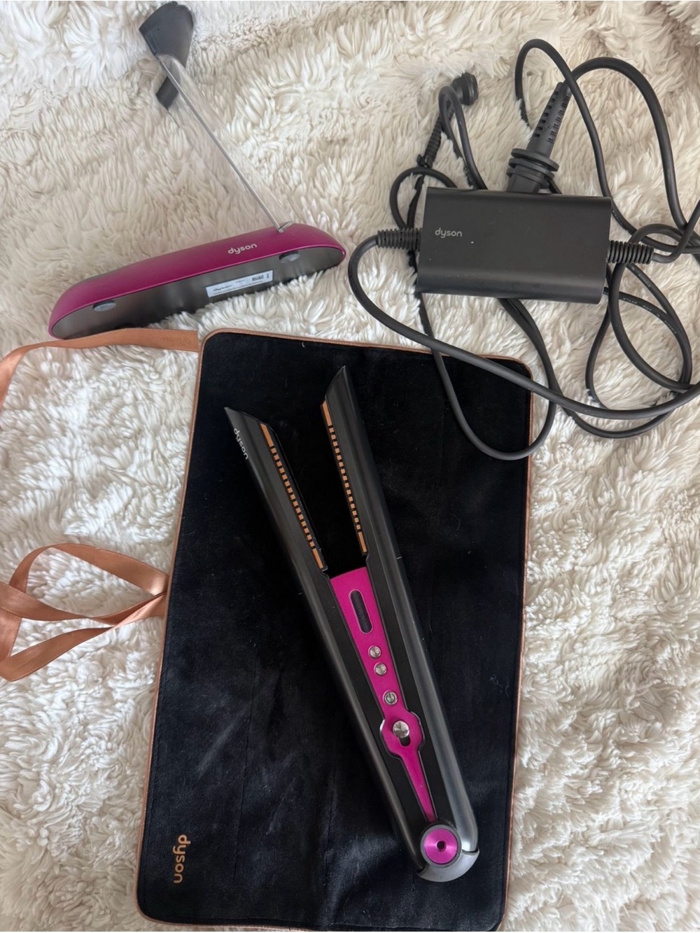 Dyson Corrale Black and Pink Hair Straightener with Charger
